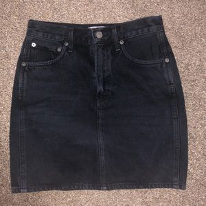 A Gold E Hi Rise Black Denim Skirt size 24
